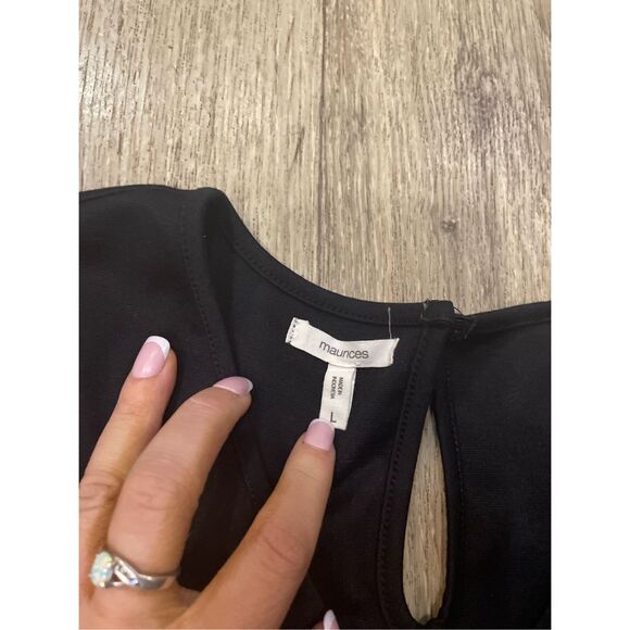 Maurices Large Paisley Sleeves Ponte Knit Shift Dress - Picture 2 of 7